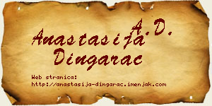 Anastasija Dingarac vizit kartica